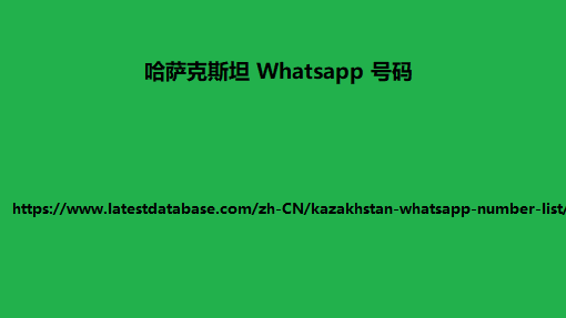 哈萨克斯坦 Whatsapp 号码